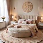 Yuvarlak yatak modelleri ve dekorasyon fikirleri