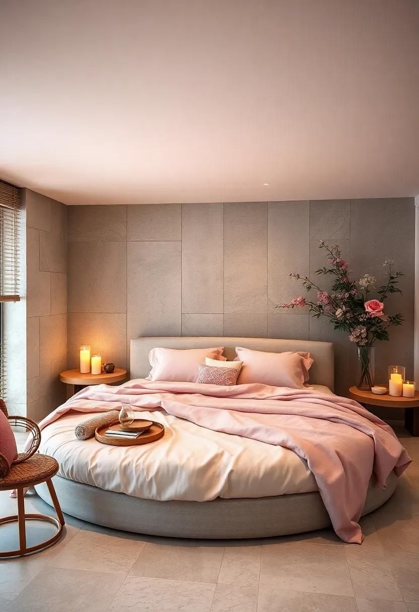 Yuvarlak yatak modelleri ve dekorasyon fikirleri