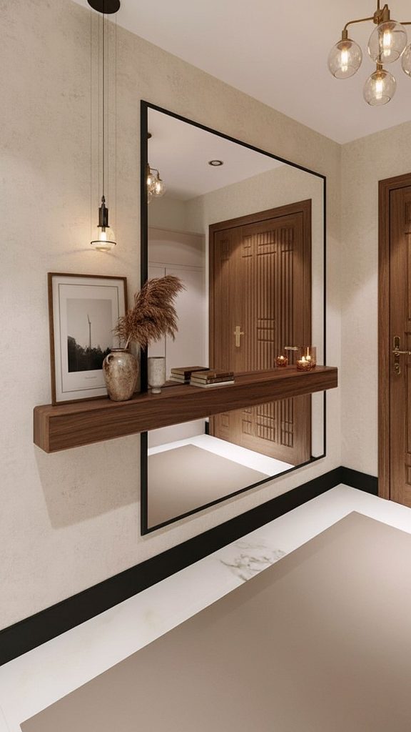 Koridor Ayna Dekorasyonu fikirleri.